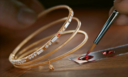 Der Diamant in Baguette-Form