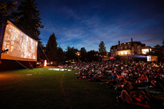 Sommerabend, Picknickdecke und Film ab