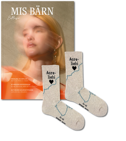Abonnement MIS BÄRN exklusiv mit den Aareliebi-Socken